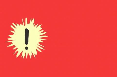 An illustration of exclamation mark. Attention, danger and warning concept Stock Illustration