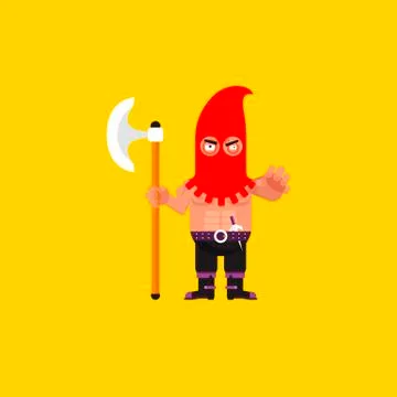 Illustration a executioner character for halloween in  flat style Stock Illustration