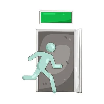 Illustration of exit door Ilustración de archivo