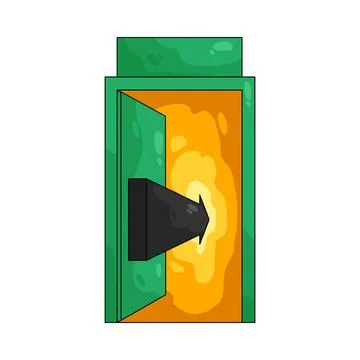 Illustration of exit door Stock Illustration