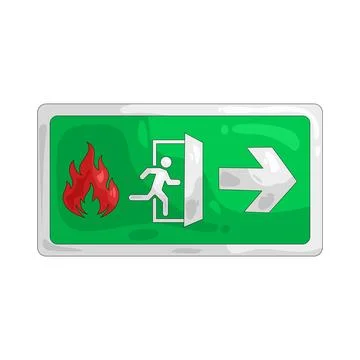 Illustration of exit door sign Stock Illustration