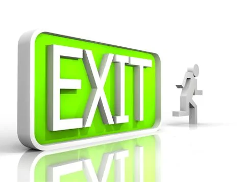 Illustration of a exit sign Stock Illustration