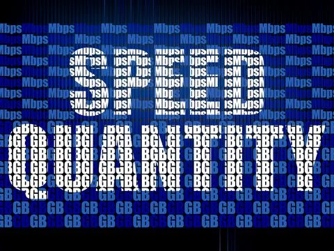 Illustration for explaining the speed and quantity of the Internet. Illustrazione stock