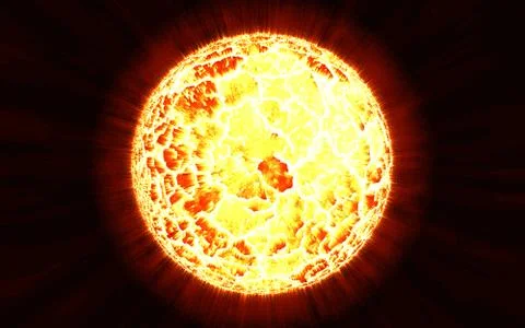 Illustration of an exploding star in the galaxy Illustrazione stock