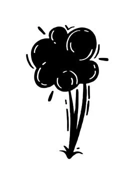Illustration of explosion and smoke for comics. Retro design element. Vector  Stock-Illustration