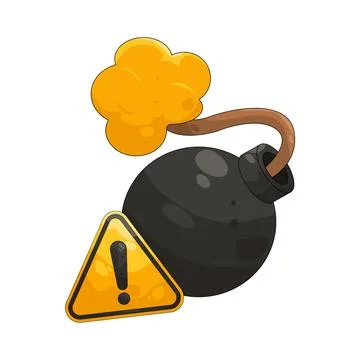 Illustration of explosive warning sign Stock Illustration
