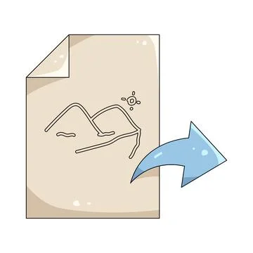 Illustration of Export file Illustrazione stock