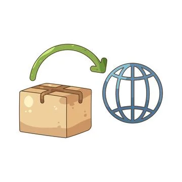 Illustration of export package 스톡 일러스트