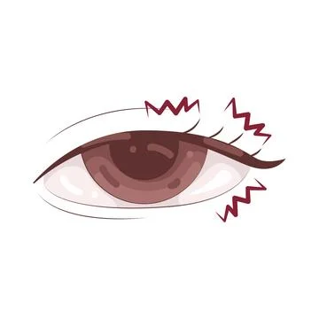 Illustration of Eye twitch Stock Illustration