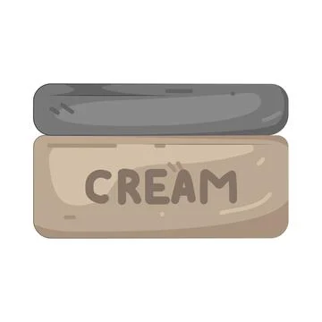 Illustration of face cream jar Stock Illustration