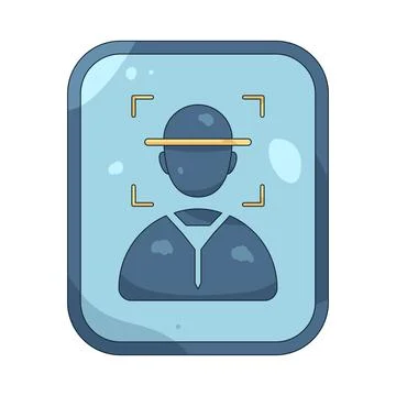 Illustration of Face recognition Stock Illustration