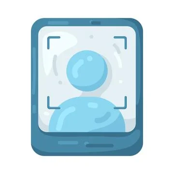 Illustration of face scan Stock Illustration