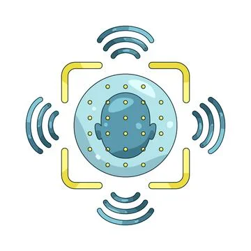 Illustration of face sensor 스톡 일러스트