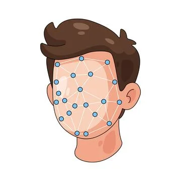 Illustration of Face Tracking イラスト素材