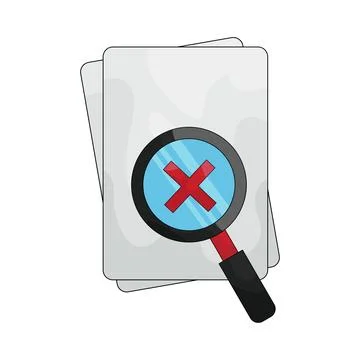 Illustration of failed document Stock Illustration