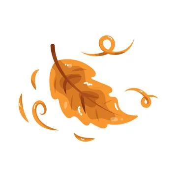 Illustration of falling autumn leaf イラスト素材
