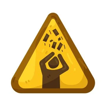 Illustration of falling warning sign Stock Illustration
