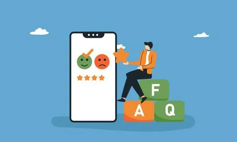Illustration; faq; question; advice; ask; icon; manual; people; chat; perso.. 스톡 일러스트