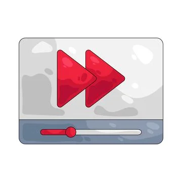 Illustration of fast forward button Illustrazione stock