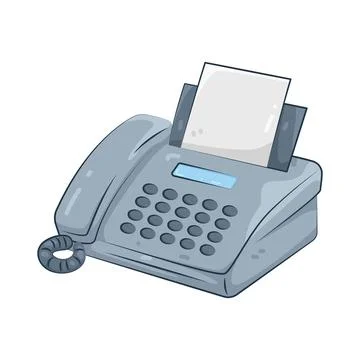 Illustration of fax machine Illustrazione stock