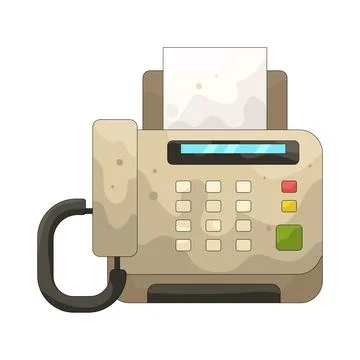 Illustration of fax machine Stock Illustration