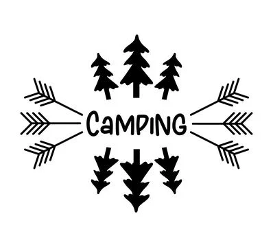 Illustration features a bold lettering design complemented by intricate fir.. Stock Illustration