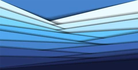 Illustration features overlapping, gradient blue stripes creating a sense of Stock Illustration