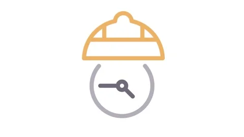 An illustration featuring a clock and a hat icon, representing time managem.. Stock Footage 334918606