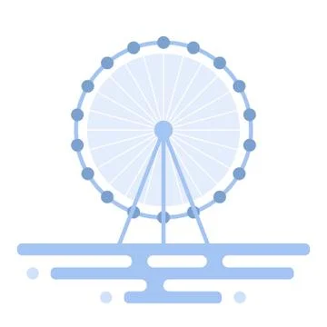 Illustration of Ferris wheel. Stock Illustration
