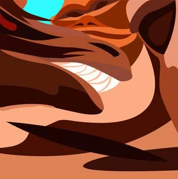 Illustration of figures on a colored background Stock Illustration