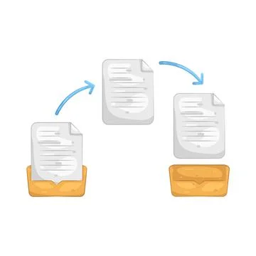 Illustration of File Transfer Stock Illustration