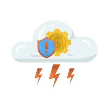 Illustration of Financial data protection in cloud イラスト素材