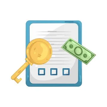 Illustration of Financial Document Stock Illustration
