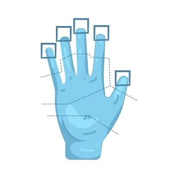 Illustration of fingerprint Stock Illustration