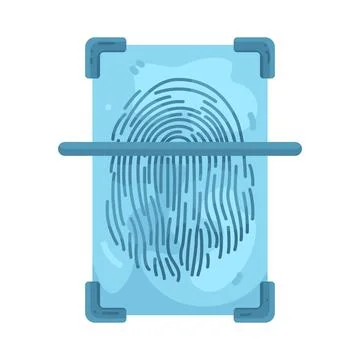 Illustration of fingerprint Stock Illustration