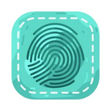 Illustration of fingerprint Stock Illustration