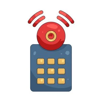 Illustration of Fire alarm Stock Illustration
