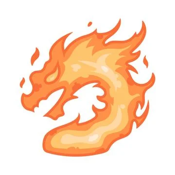 Illustration of fire dragon Stock Illustration
