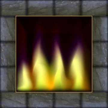 Illustration of fire in the fireplace Stock Illustration