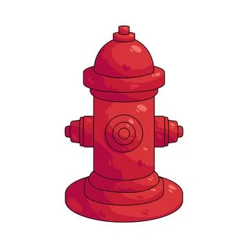 Illustration of fire hydrant 스톡 일러스트