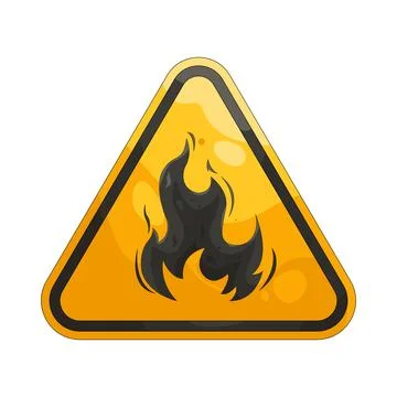 Illustration of fire warning Stock Illustration