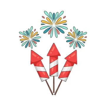 Illustration of Firecrackers Illustrazione stock