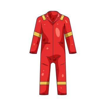 Illustration of firefighter uniform 스톡 일러스트
