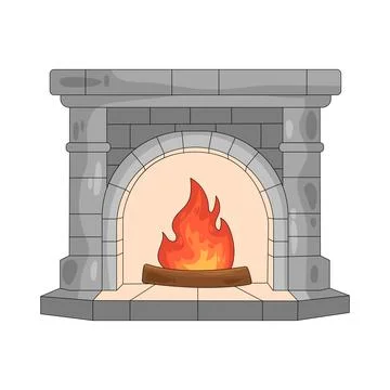 Illustration of fireplace Ilustración de archivo