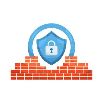 Illustration of firewall Illustrazione stock