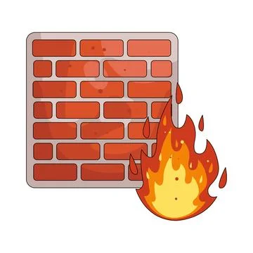 Illustration of Firewall Stock Illustration