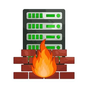 Illustration of Firewall 스톡 일러스트