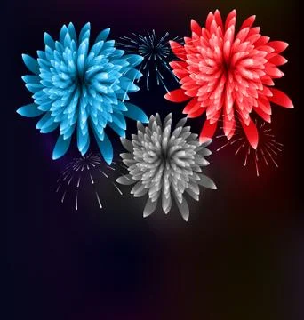 Illustration Firework Colorized in Flag US for Celebration Events Illustrazione stock