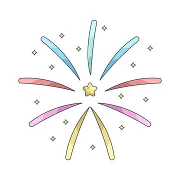 Illustration of Fireworks Stock Illustration