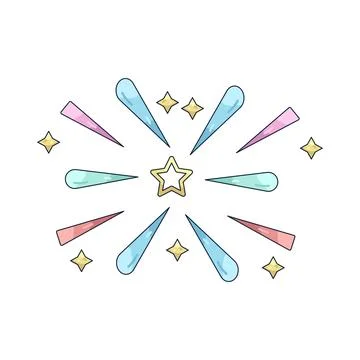 Illustration of Fireworks Stock Illustration